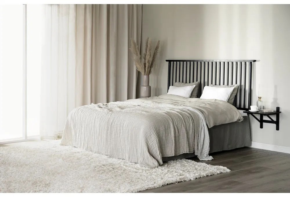 Черна дъбова табла за глава 194x84 cm Riggins - Rowico