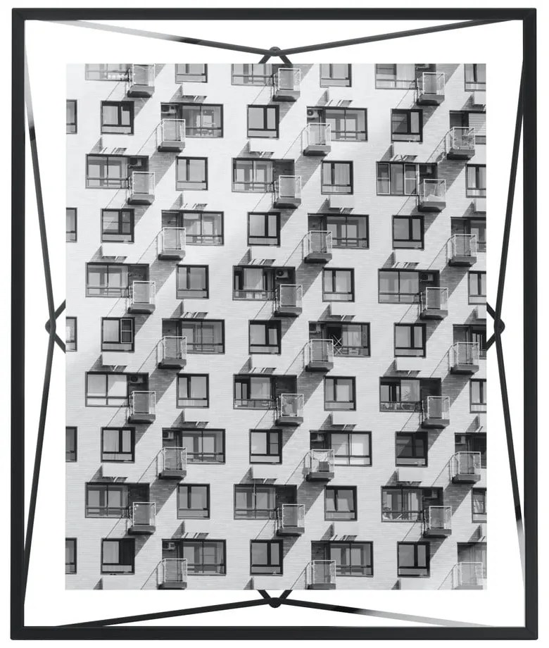 Черна метална стояща/висяща рамка 25x30 cm Prisma – Umbra