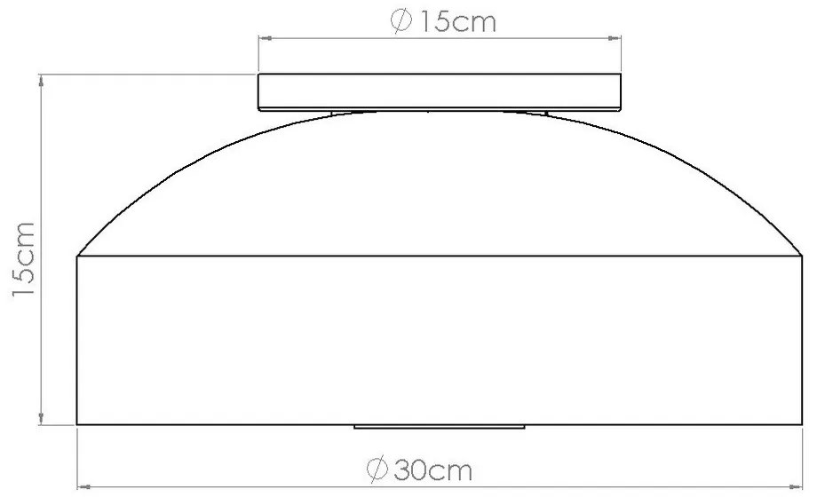 Оранжево осветително тяло за таван ø 30 cm Blacko – Sollux