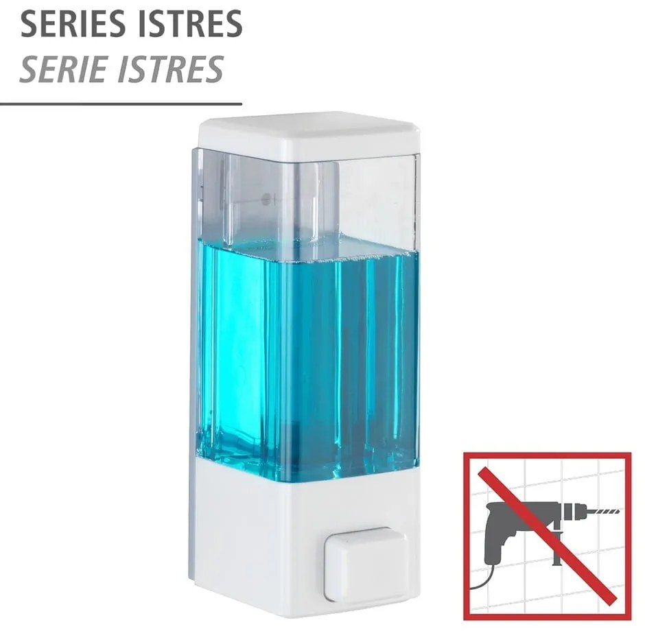Бял стенен пластмасов диспенсер за сапун 320 ml Istres – Wenko
