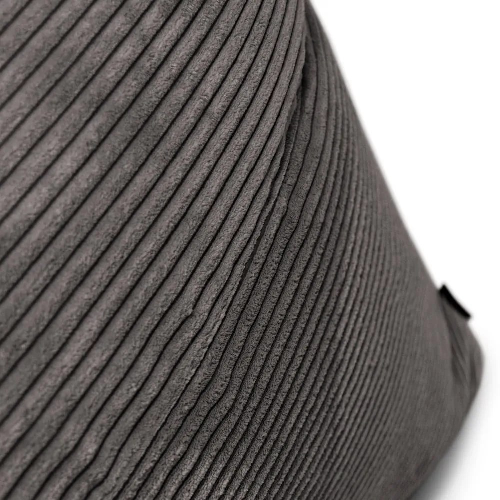 Тъмносив пуф от рипсено кадифе Razzmatazz – SLOWDOWN