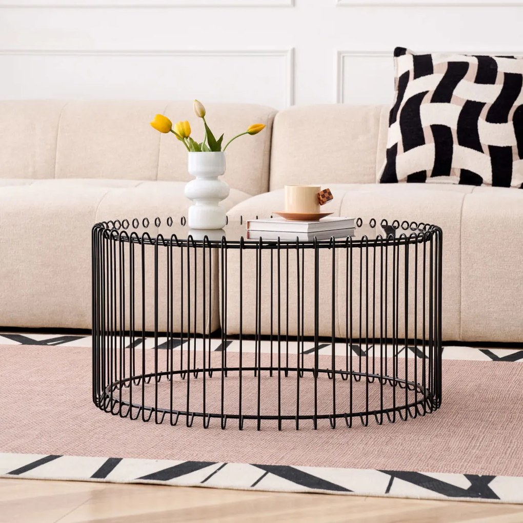 Кафе-маса Temporal Round-Черно