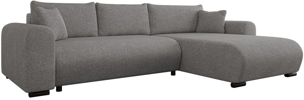 Ъглов диван Merkos-Тъмно сиво