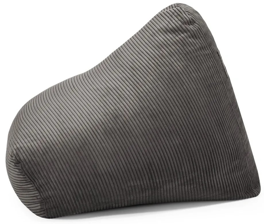 Светлосив детски пуф от рипсено кадифе Snug 80 – SLOWDOWN