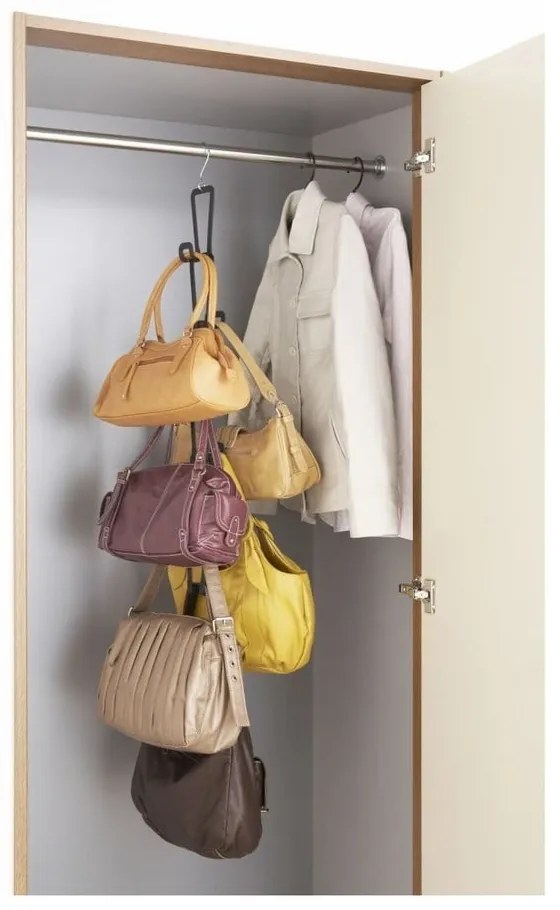 Черна закачалка за чанти с 6 куки Kanazawa Joint - YAMAZAKI