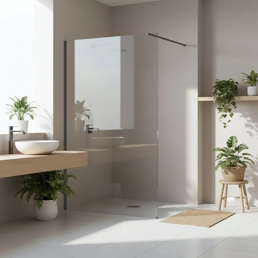 Параван за душ Rea Flexi Transparent / Titan 140