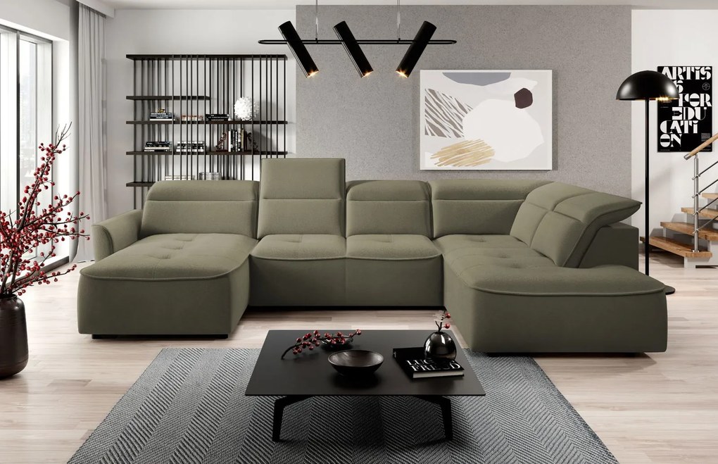 Ъглов диван Morello XL-Xaki-Right
