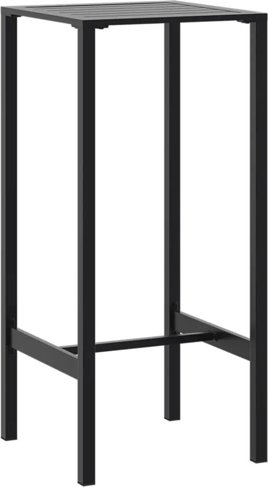 4009267 vidaXL Бар маса, черна, 50x50x110 см, прахово боядисана стомана