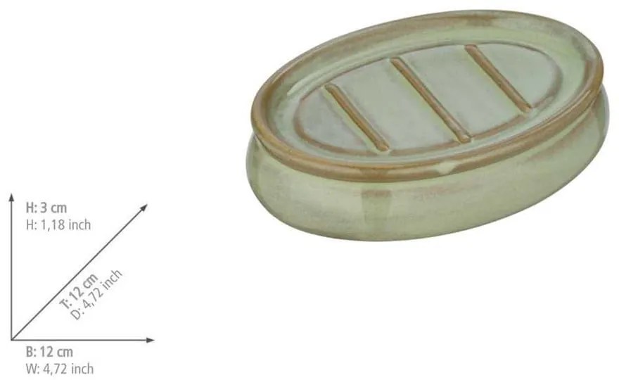 Зелен керамичен комплект аксесоари за баня Sermione – Wenko