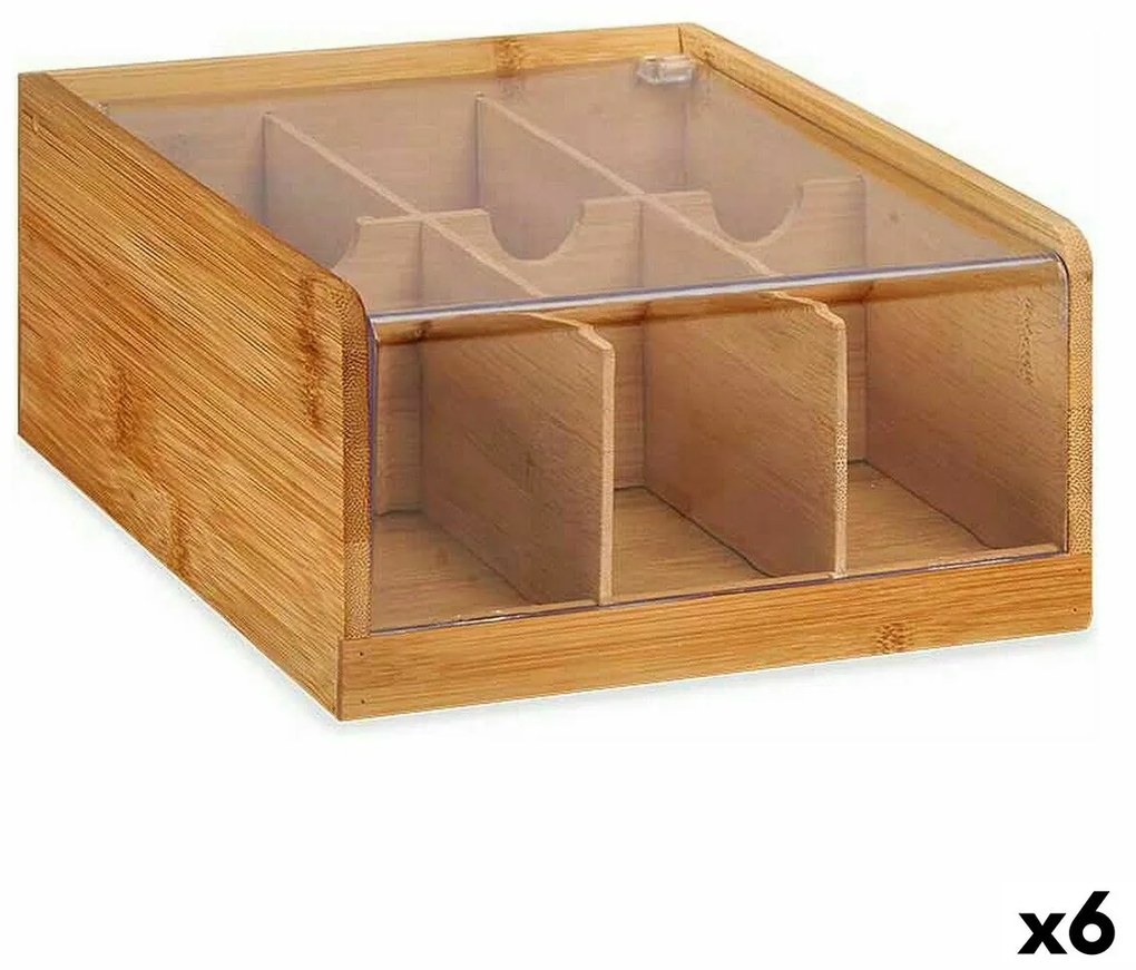 Органайзер Чай Бамбук 22 x 10 x 20,5 cm (6 броя)