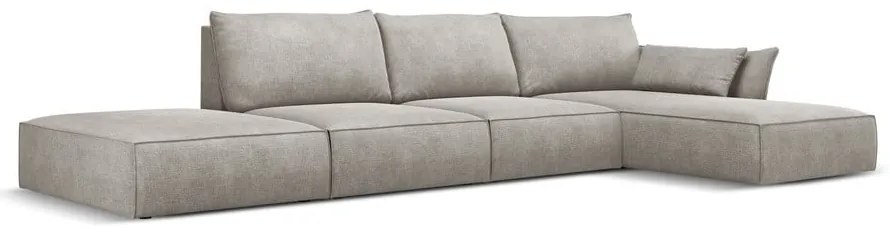 Светлосив ъглов диван (десен ъгъл) Vanda - Mazzini Sofas