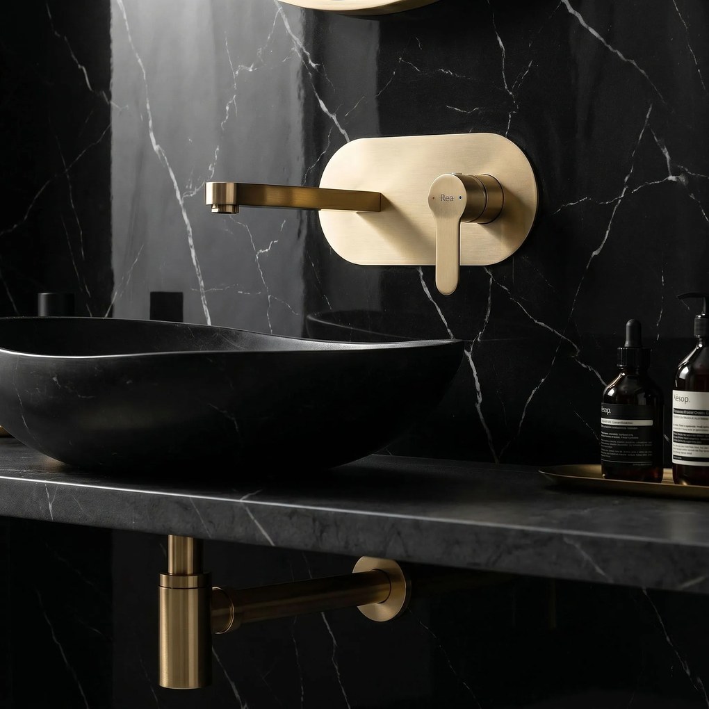 Смесител за вграждане REA Arcos Brush Gold