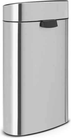 Кош за боклук Brabantia Touch Bin New 650532, 40 л, Безшумно и плавно затваряне, Плосък гръб, Инокс/мат