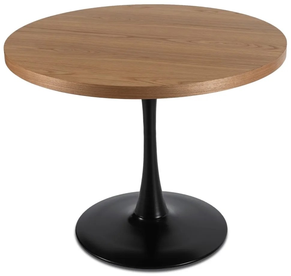 Кръгла маса LINO диаметър 100 см - различни цветови варианти орех - черен