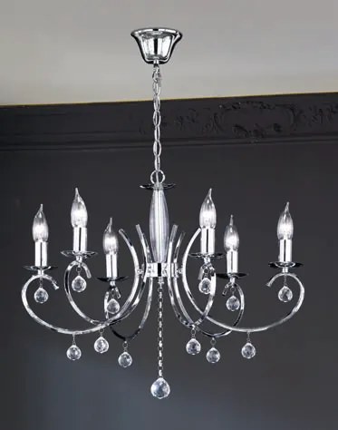 Полилей F&amp;H Sala осветително тяло с шест светлиниς