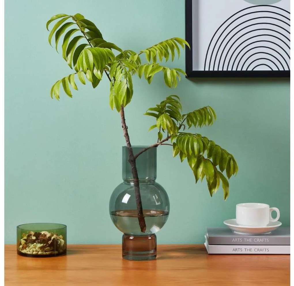 Eglo 421231 - Стъклена ваза AMPITABE 28x15,5 см черна