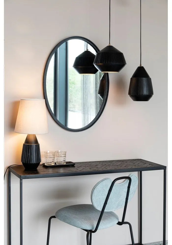 Настолна лампа в черно и бежово Aysa - White Label