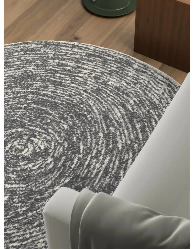 Сиво-кремав кръгъл килим ø 120 cm Gloria Cavallo – Hanse Home