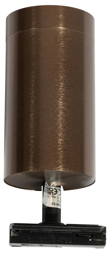 Модерен прожектор тъмно бронз за релсова система 1-фазен 70mm - Iconic Jeana Luxe