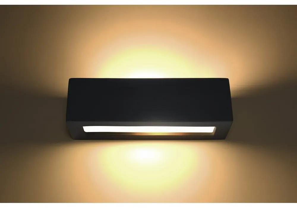Черна керамична стенна лампа Vega - Nice Lamps