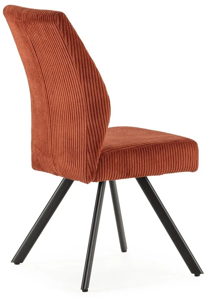 Оранжеви велурени трапезни столове в комплект 2 бр. Anibal – Marckeric