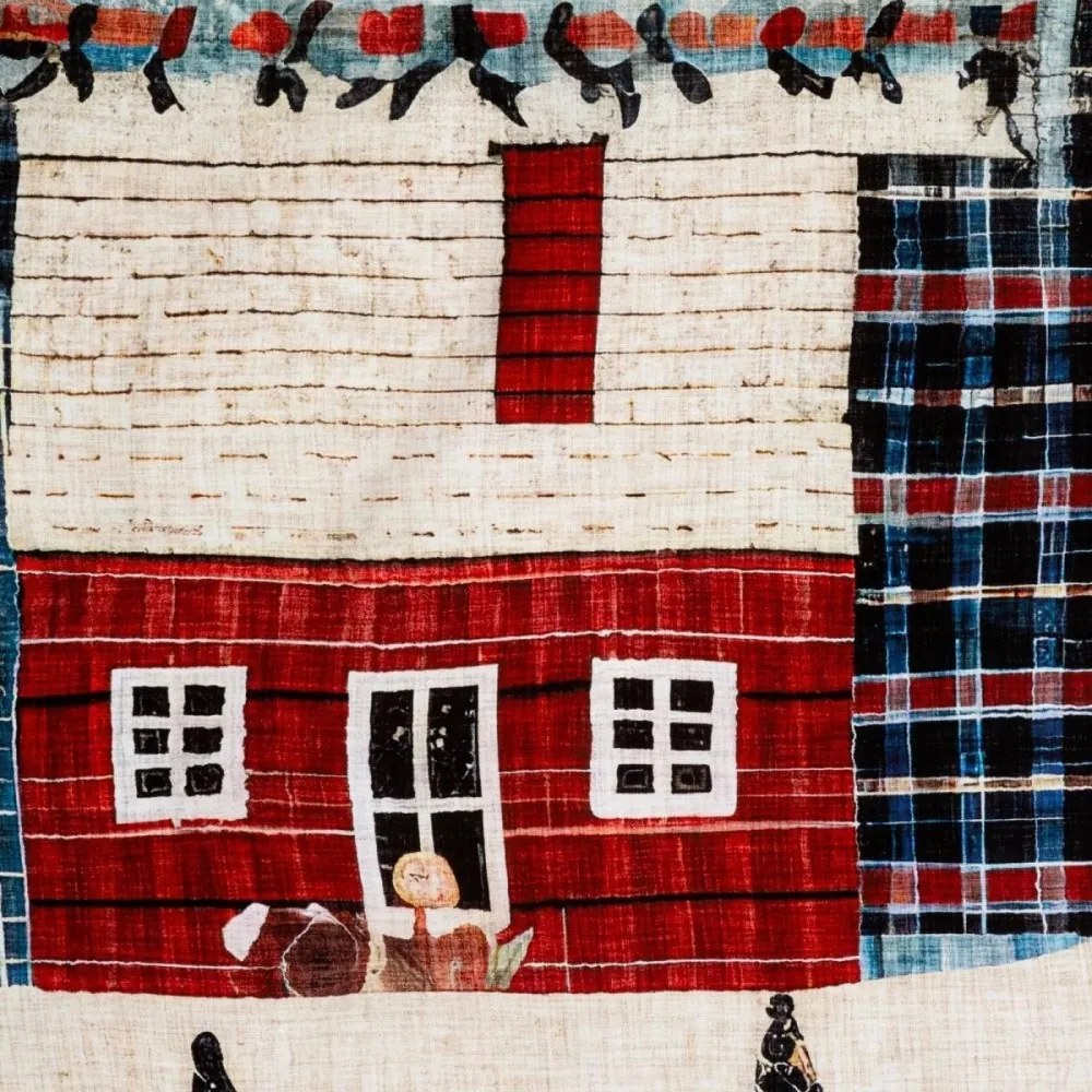 Коледно памучно спално бельо със зимен пейзаж Ширина: 220 см | Дължина: 200 см