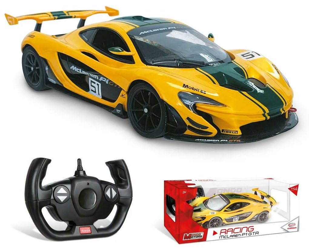 Кола с Радиоуправление Mondo McLaren P1 GTR 1:14 Жълт