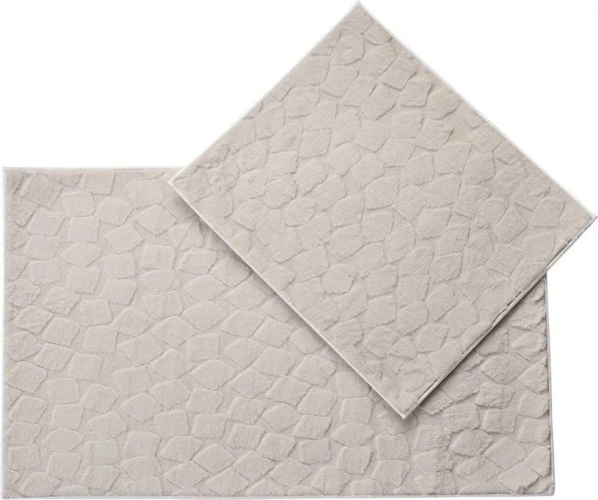 Бежови килими за баня в комплект 2 бр. 60x100 cm Rabbit – Foutastic