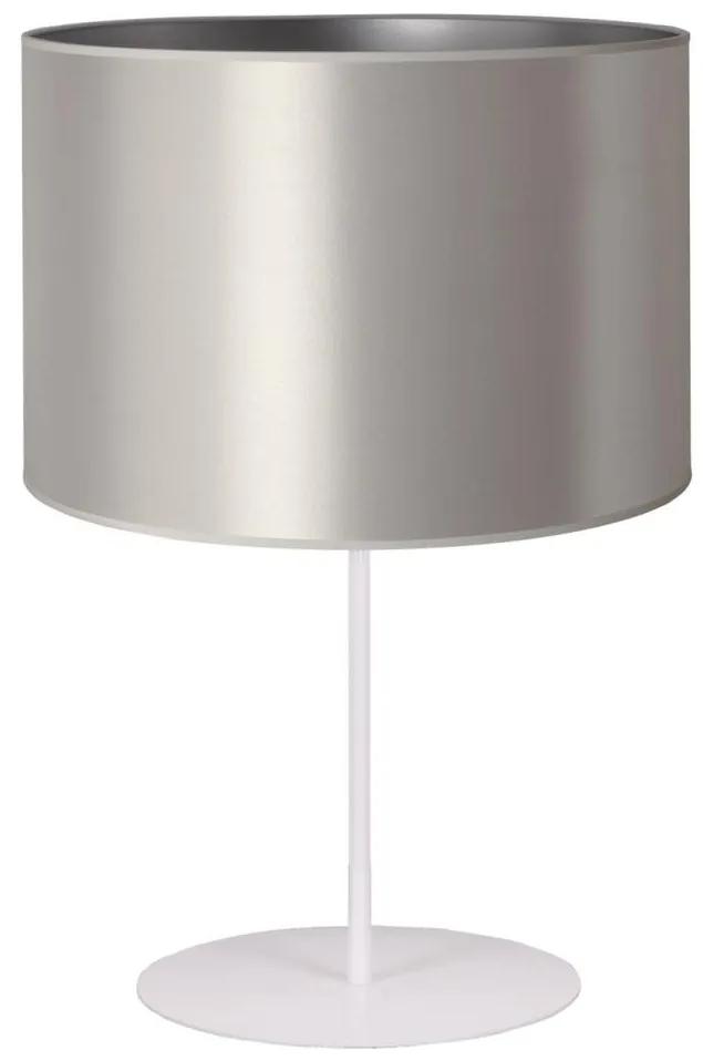 Duolla - Настолна лампа CANNES 1xE14/15W/230V 20 см сребриста/бяла