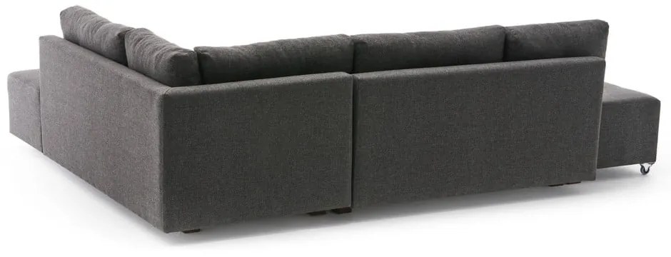 Тъмносив ъглов разтегателен диван (десен ъгъл) Manama - Balcab Home