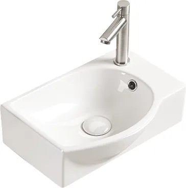 Mexen Mista лява мивка върху плот 40 x 28 см, бяла - 22174000L