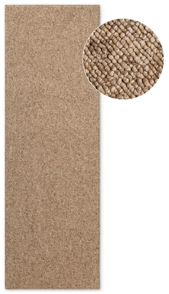 Светлокафява пътека подходяща за пране 80x240 cm Rocco Caramel – Elle Decoration