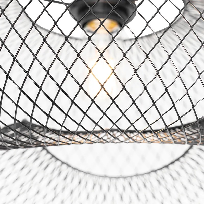 Модерна таванна лампа черна - Zora