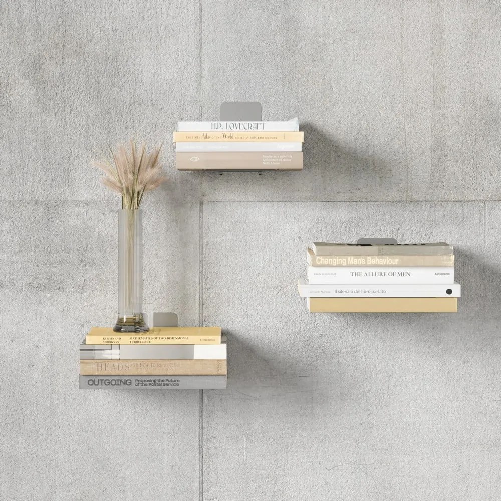 Метални рафтове в сребрист цвят в комплект от 3 части 14 cm Conceal - Umbra