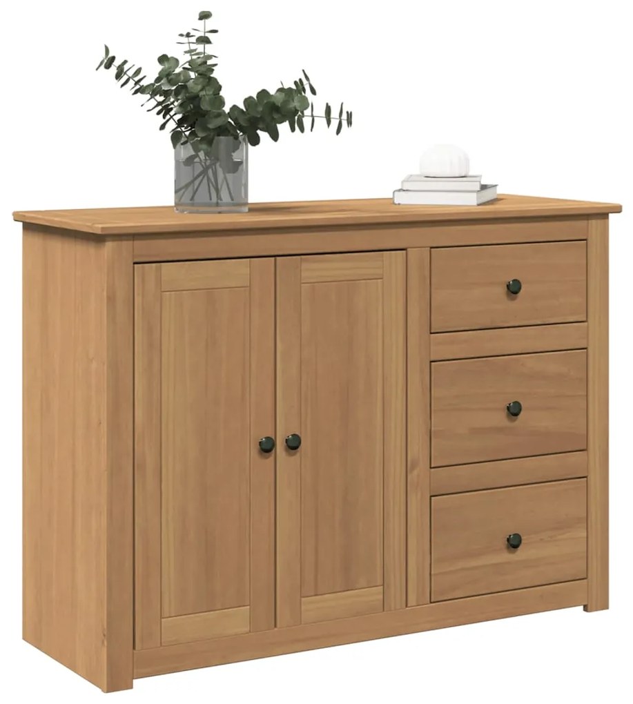 4016385 vidaXL Сайдборд с чекмеджета "Panama", 112x40x80 см, бор масив