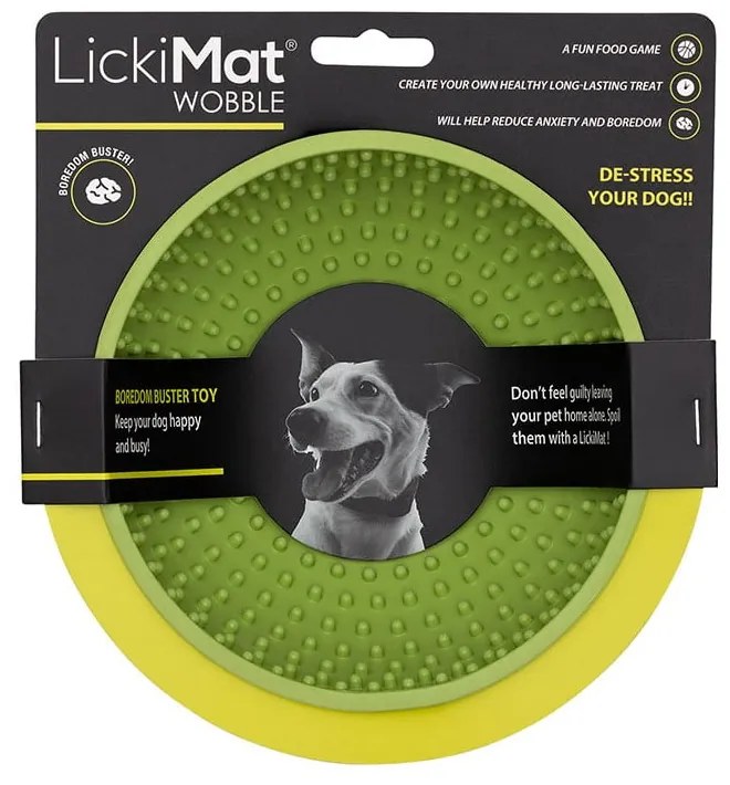 Облизване на купа Wobble Light Green - LickiMat