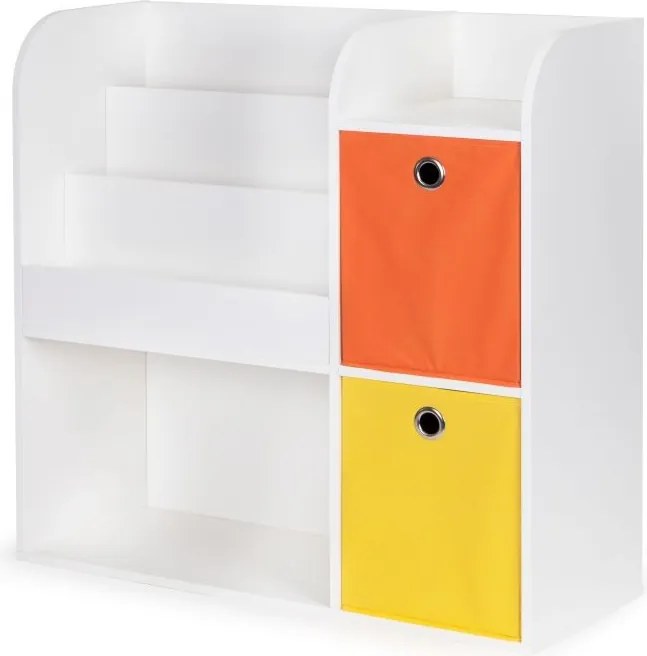 Бял дървен органайзер за детска стая