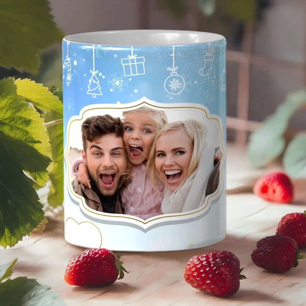Коледна чаша със снимка - Зимни моменти