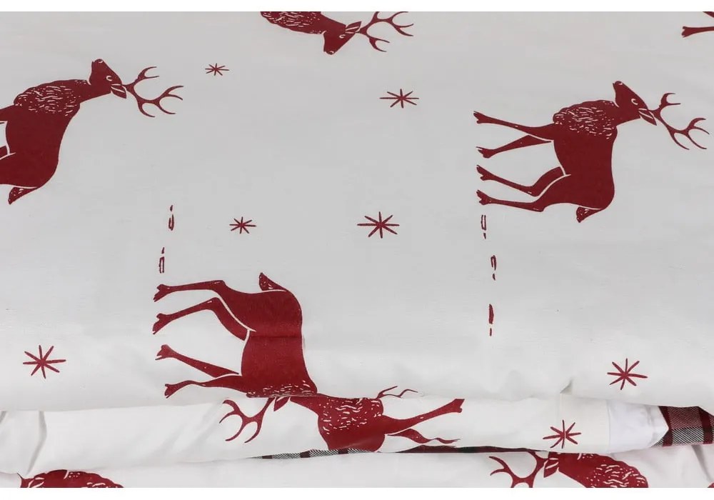 Спално бельо с чаршаф от памучна смес за двойно легло Claret Red, 200 x 220 cm Geyik - Mijolnir