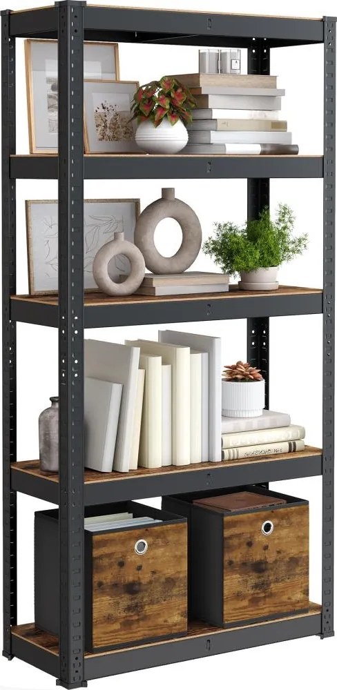 Стелаж ORDIFY кафяв/черен