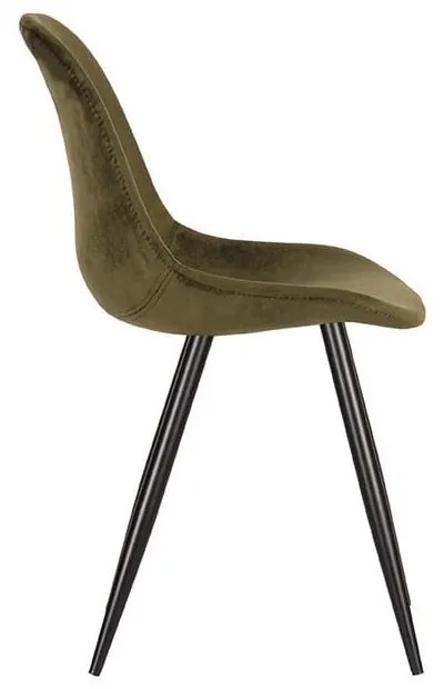 Кадифени трапезни столове в цвят каки в комплект от 2 броя Capri - LABEL51