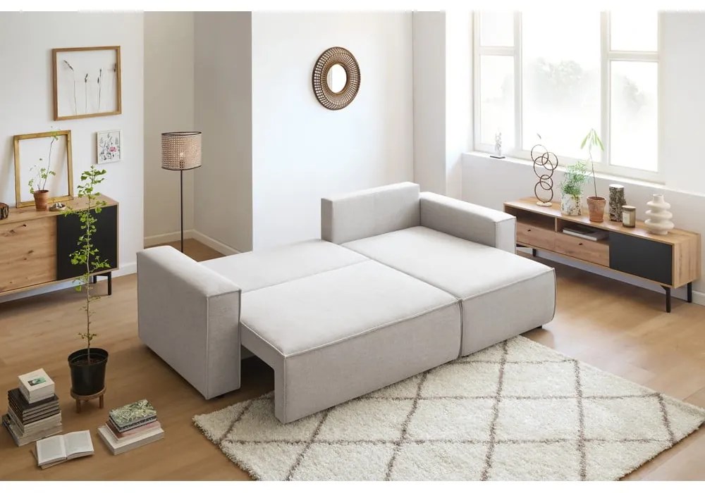 Бежов променлив разтегателен диван Nihad - Bobochic Paris