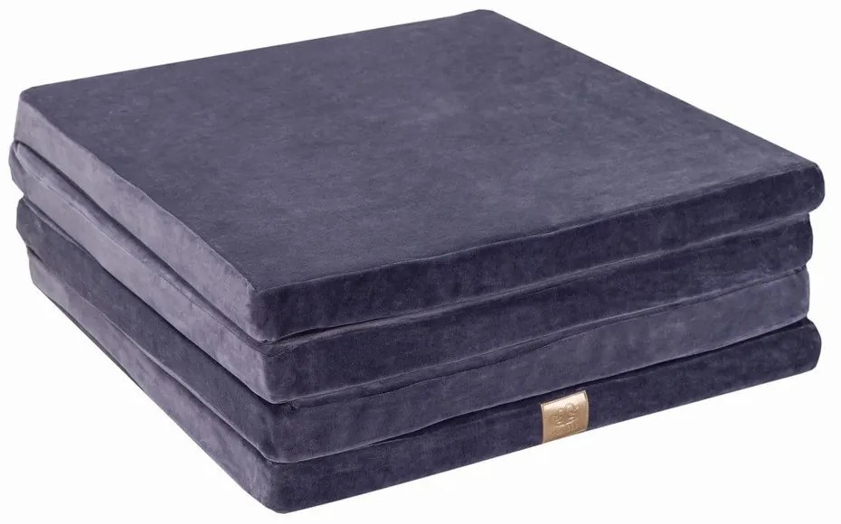 Сиво-синьо детско килимче за игра 120x120 cm – Meowbaby