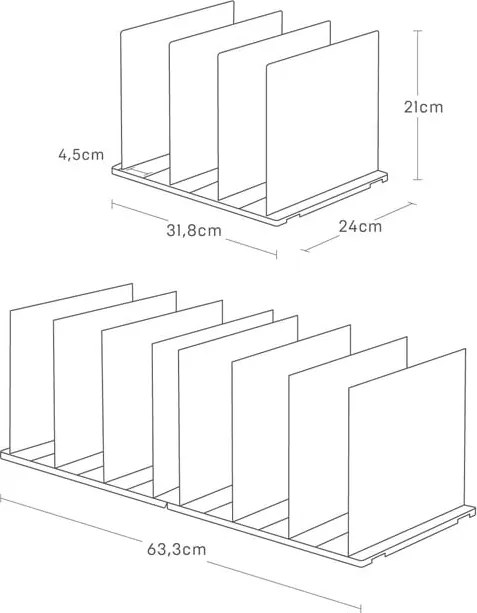 Пластмасови органайзери за гардероб в комплект от 2 бр. Smart – YAMAZAKI