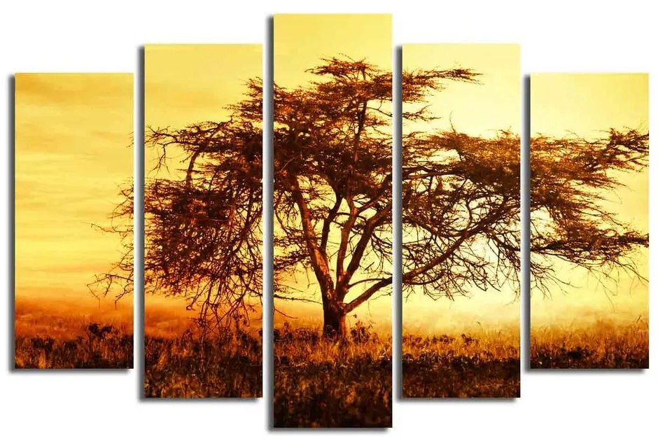 Картина от няколко части Голямо дърво, 105 x 70 cm - Wallity