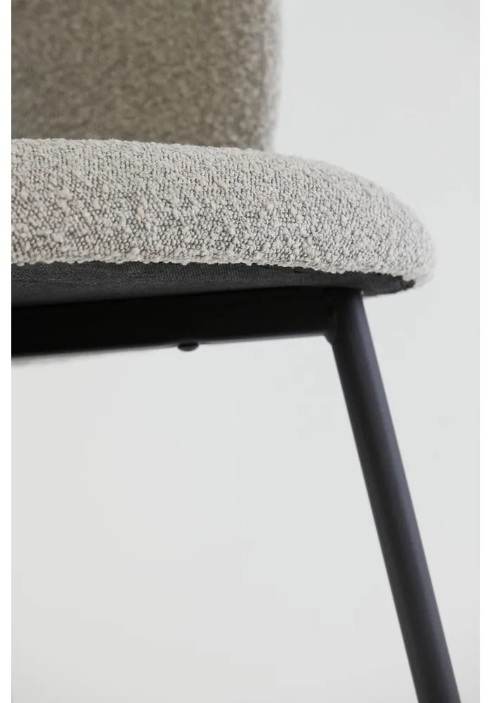 Сив тапициран трапезен стол Elyna – Light & Living