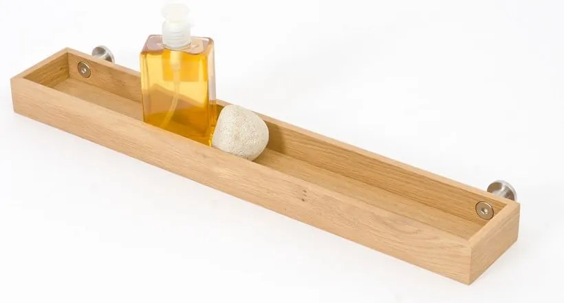 Стенен рафт за баня от дъбова дървесина Yoku - Wireworks