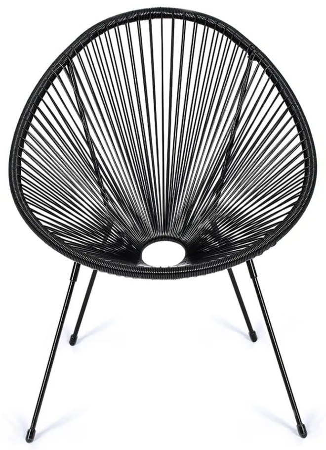 Черен градински стол метален/пластмасов Avocado Comfort – Bonami Selection