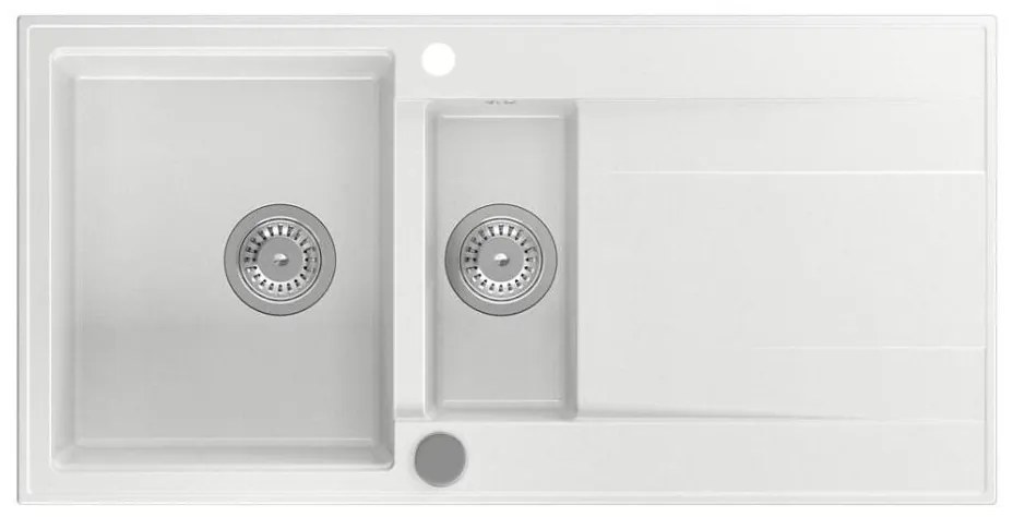 Sapho - Кухненска мивка 100x50 см гранит/бяла