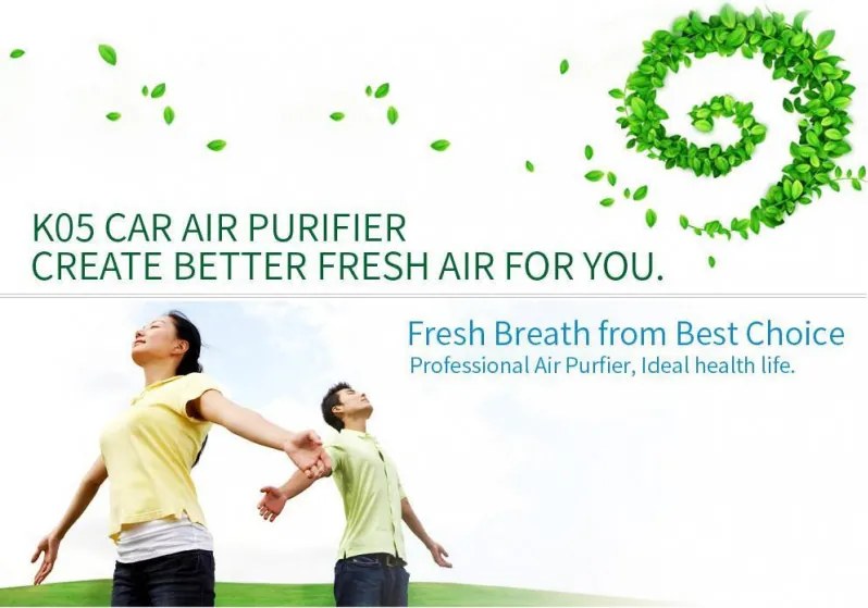 Пречиствател за въздух за автомобил OBERON 05A, 8м3/ч, 360C почистване, Ултра тих, Хепа + йонизатор, LED, Бял